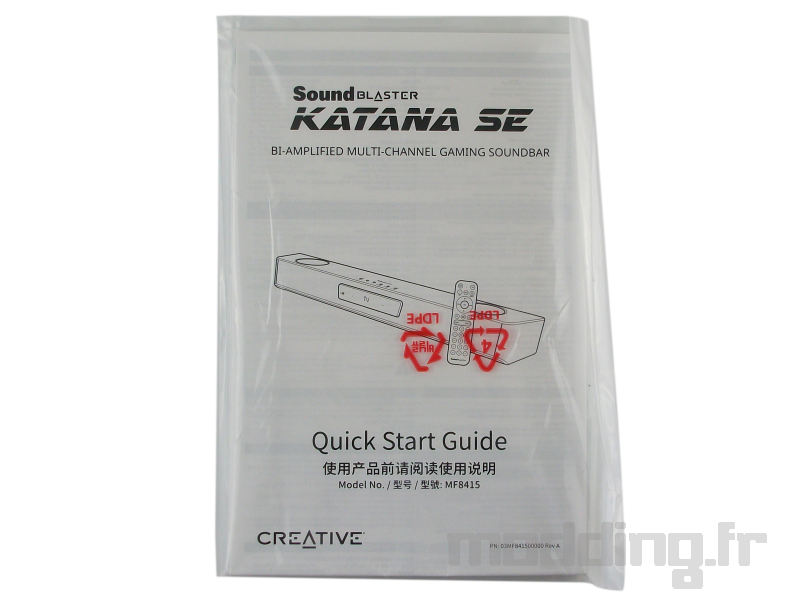 Creative Katana SE quick start guide Creative Katana SE quick start guide