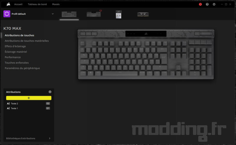 attribution des touches corsair k70 max attribution des touches corsair k70 max