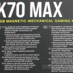 detail brief face arrière Corsair K70 MAX