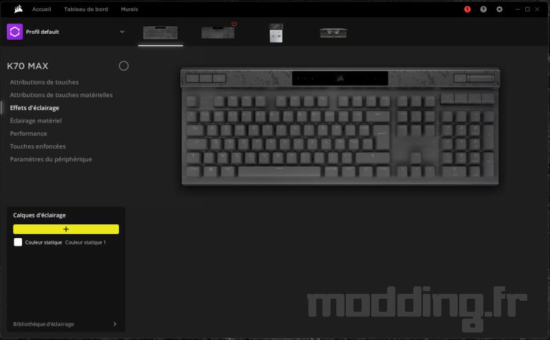 effet d'éclairage k70 max effet d'éclairage k70 max