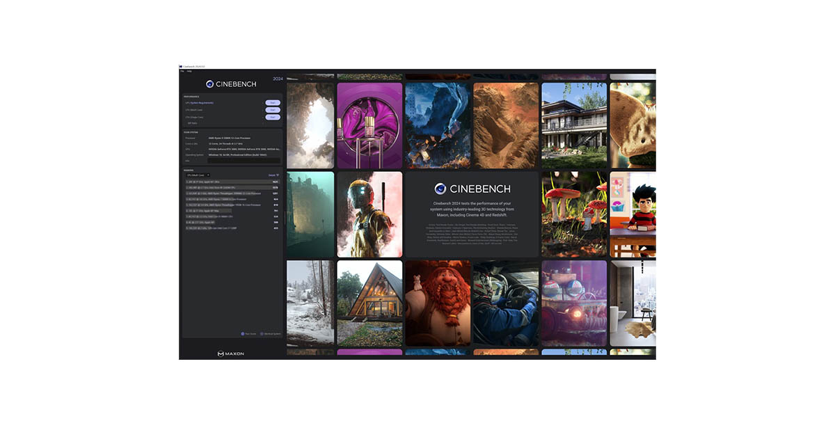 Maxon Annonce le Nouveau Cinebench 2024