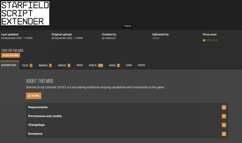 starfield Script Extender starfield Script Extender