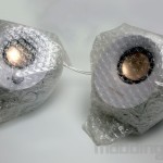 enceinte dans papier bulle