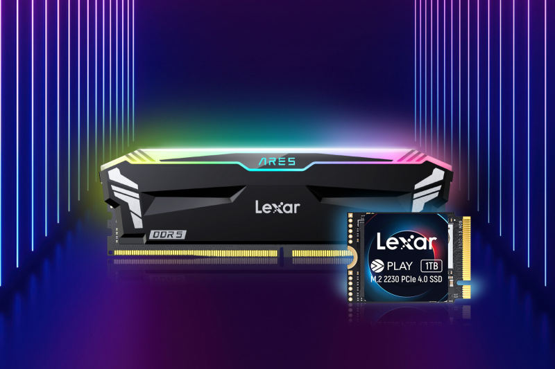 Lexar lance la mémoire DDR5 ARES RGB 7200 et le SSD PCIe 4.0 PLAY 2230