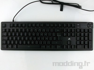 clavier corsair k55 core vue de dessus