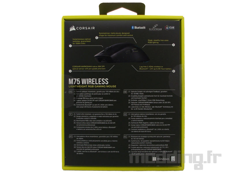 M75 wireless boite vue de dos M75 wireless boite vue de dos