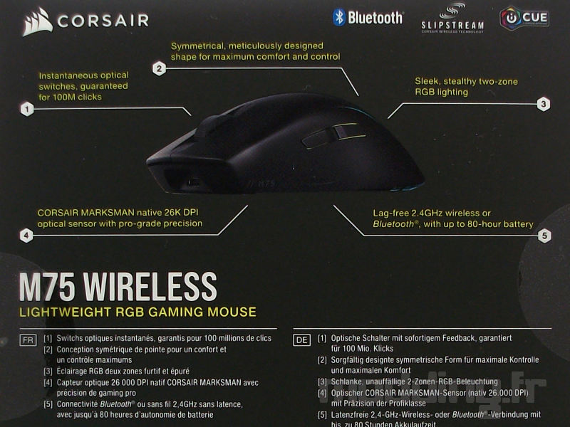 M75 wireless boite vue détail brief M75 wireless boite vue détail brief