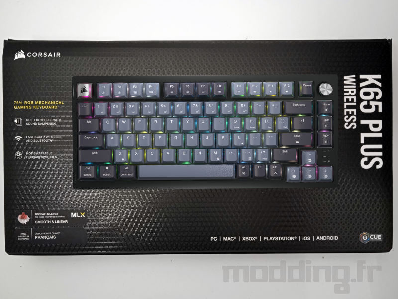 corsair K65 Plus wireless boite dessus corsair K65 Plus wireless boite dessus