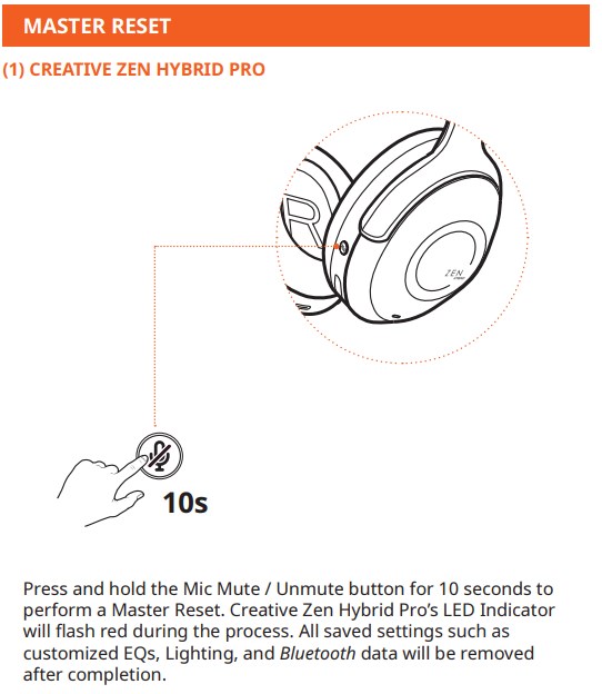 comment reset Creative Zen Hybrid Pro SXFI comment reset Creative Zen Hybrid Pro SXFI