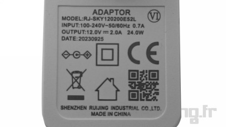 adaptateur secteur specifications