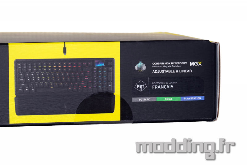 corsair vanguard pro 96 boite vue de coté détail