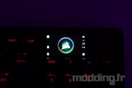 corsair vanguard pro 96 détail écran